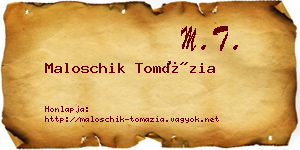 Maloschik Tomázia névjegykártya